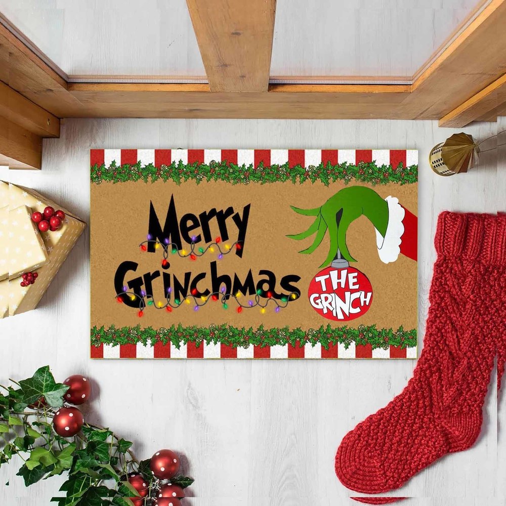 Don_t Miss Out! Gomind Christmas Grinch Mat Fun Decoration Mat Christmas